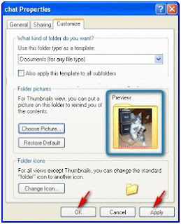 Mengubah gambar folder-thumbnails folder windows explorer