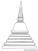 Mewarnai Gambar Kuil Budha  Mewarnai Gambar