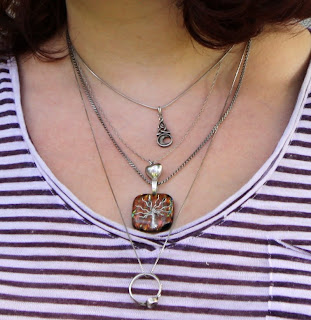 silver necklaces, Jenn Feldman Glass pendant