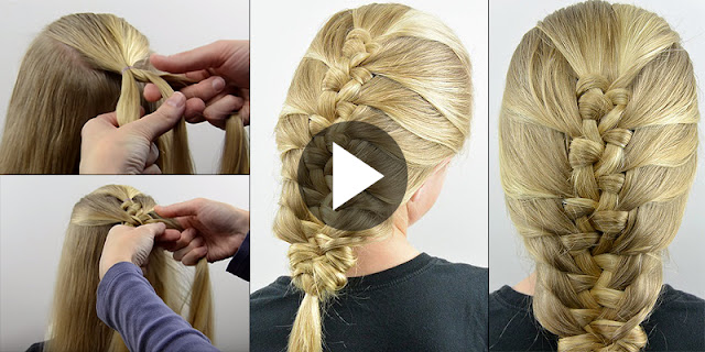 Learn - How To Make French Knotted Fishbone Braid Hairstyle, See Tutorial