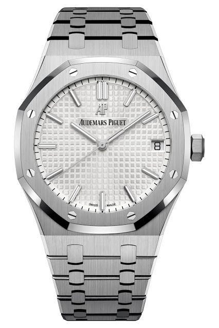 2020 Audemars Piguet Royal Oak aço 41 mm réplica em tons de prata 15500ST