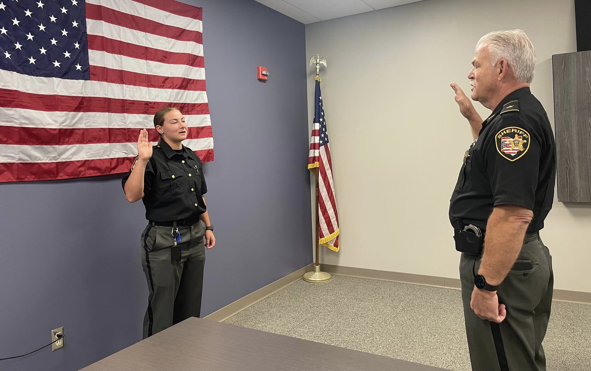 Mackenzie Schmittauer taking oath