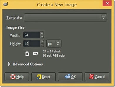 Create a 24 x 24 image