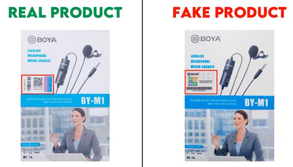 How to check Boya BY-M1 mic Authenticity?