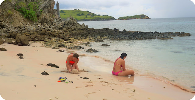  dan pagi tadi juga selesai bermesraan mesum hampir  Meski Mendung tetap ada PINK Beach ketemu MANTA