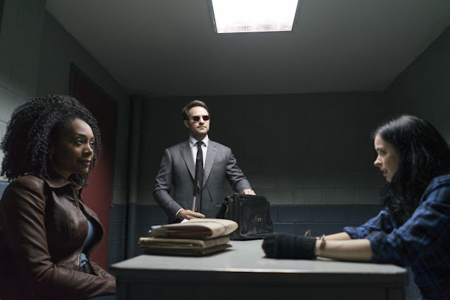 Jessica Jones, Misty Knight y Matt Murdock en The Defenders