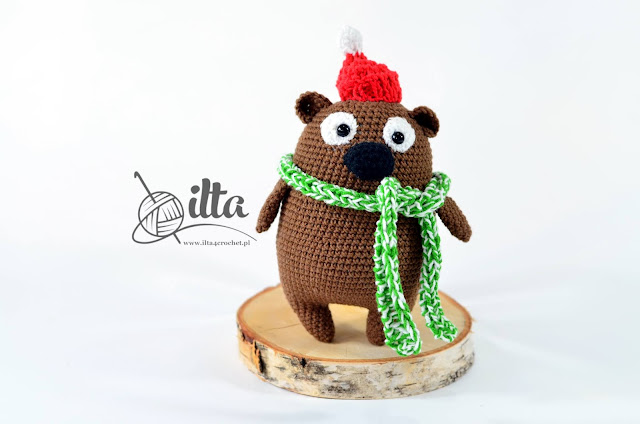 Amigurumi crochet Teddy bear christmas