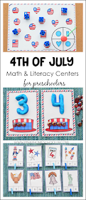 4th of July Math and Literacy Centers