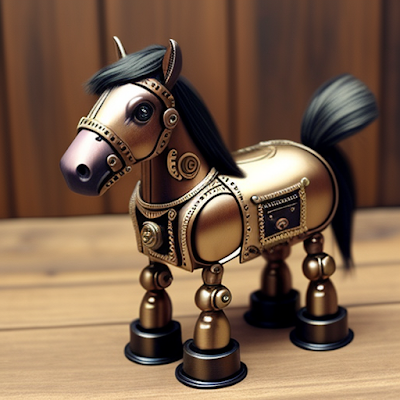 Steampunk Horse Statue Miniature 3D amazingwallpapersa blogspot com (5)