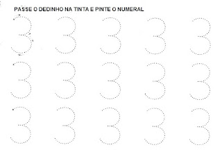 Numeral 3 pontilhado