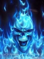 Blue Fire Skull