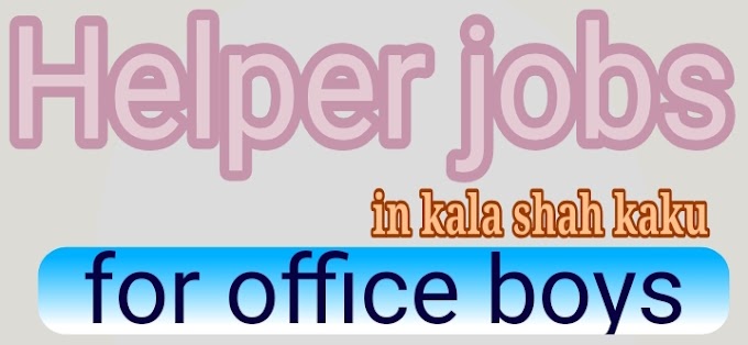 Helper jobs in kala shah kaku for office boys