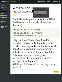 Cara Daftar Yandex Webmaster Dan Sumit Blog