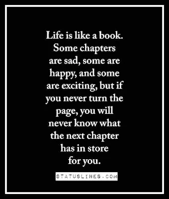 life is like a book life next chapter quote