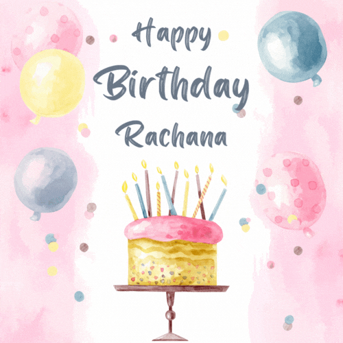 Happy Birthday Rachana (Animated gif)