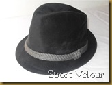 Topi Fedora sport velour hitam