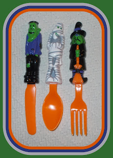 Frankenstein's Monster; Halloween Novelty Toy; Halloween Toy Figures; Halloween Toys; KFS Set; Lurch; Mummy; Novelty Cutlery; Novelty Figurines; Novelty Fork; Novelty KFS; Novelty Knife; Novelty Spoon; Party Cutlery; Party Favours; Party Goods; Picknick Cutlery; Picnic Cutlery; Picnik Cutlery; Small Scale World; smallscaleworld.blogspot.com; Witch;