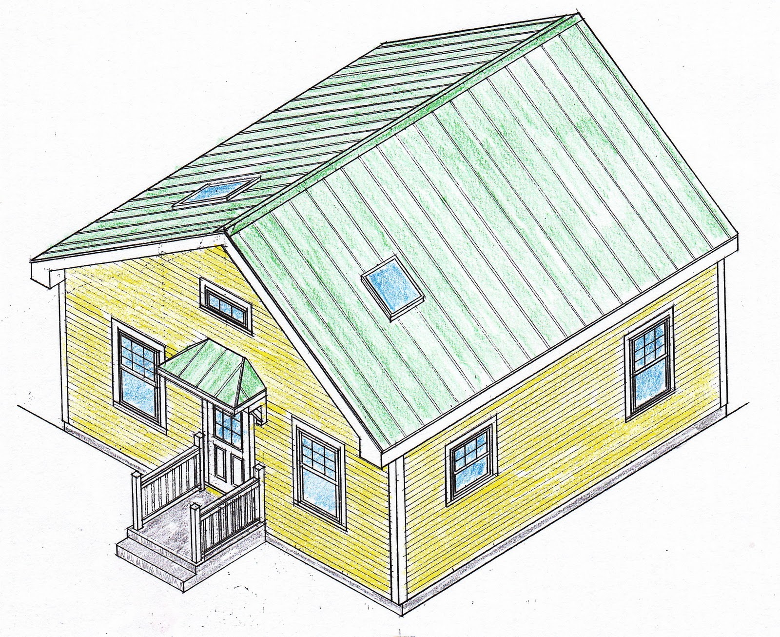 Small Scale Homes  576 square foot two bedroom house  plans 