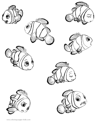 Nemo Coloring on Finding Nemo Coloring Pages