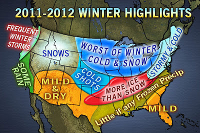 Dank La Niña 2011-2012 erneut ein brutaler Winter für weite Teile der USA erwartet, USA, Wettervorhersage Wetter, Dezember, Januar, Februar, März, 2011, 2012