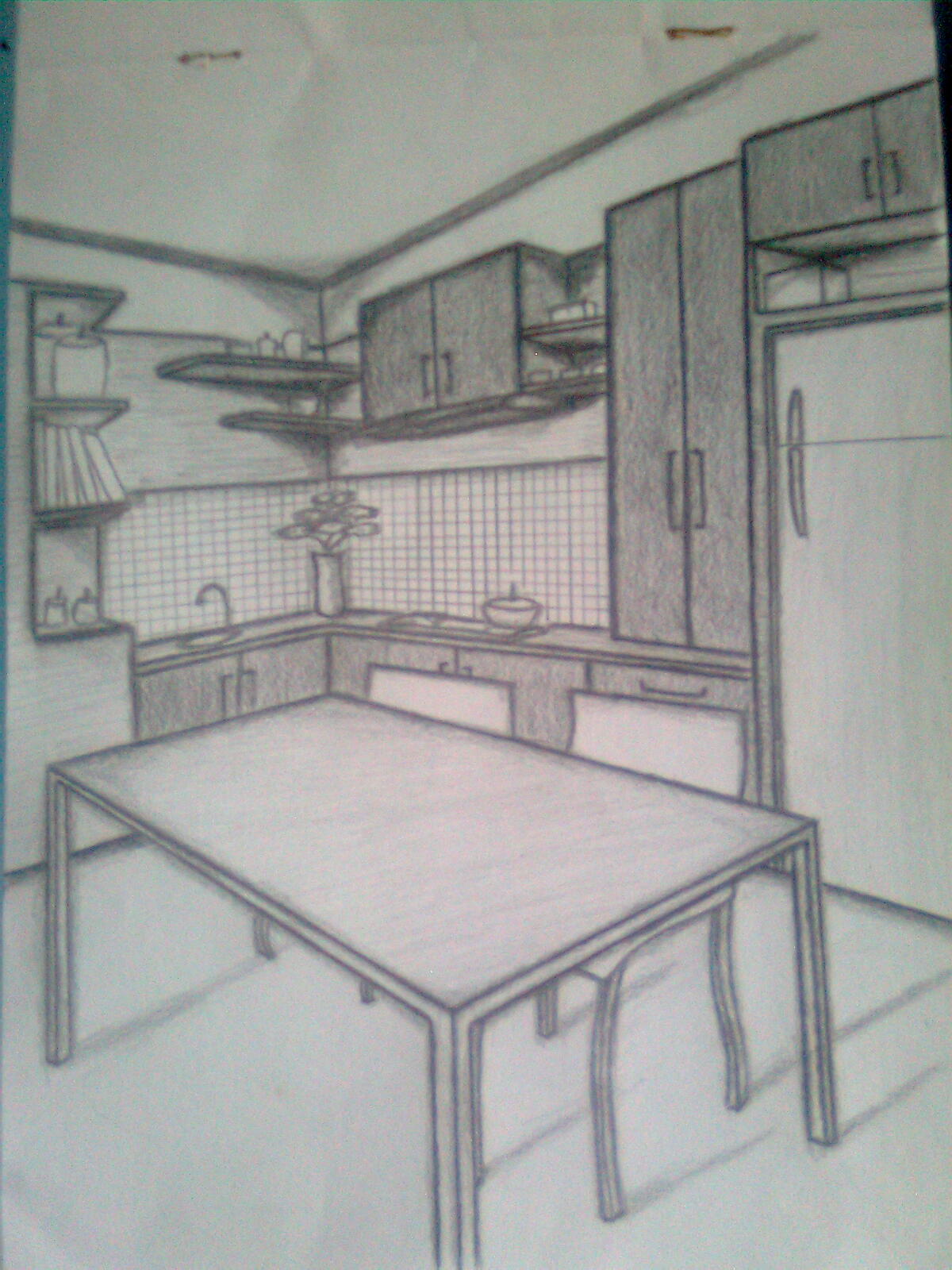 Sketsa Desain Interior Dapur Gambar Desain Rumah Minimalis