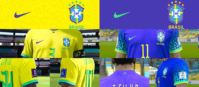 Brazil Kits WC 2022 For eFootball PES 2021