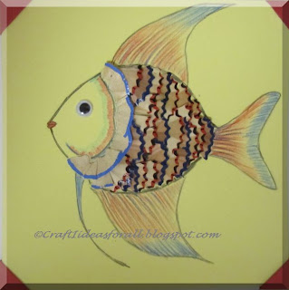 Craft Ideas for all: Craft with Pencil Shavings : Fish