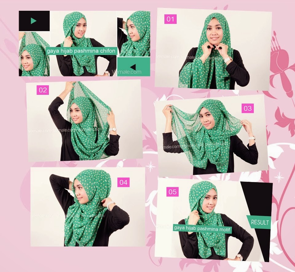 Cilins Blog Tutorial Hijab Pashmina Motif