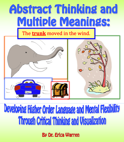 Activities for strengthening abstract thinking and multiple meanings