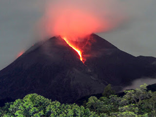 Indonesia’s Mount Merapi volcano erupts