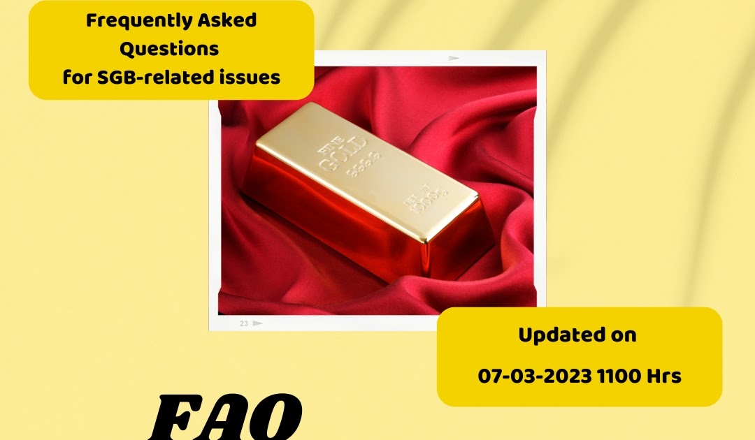 Frequently Asked Questions (FAQ) for SGB related issues || Updated on 07-03-2023