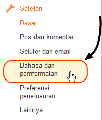 Cara Mengganti Bahasa pada Blog Blogger.com