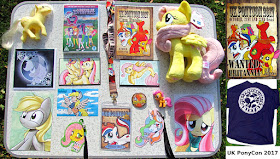 Table holding things I got at UK PonyCon 2017