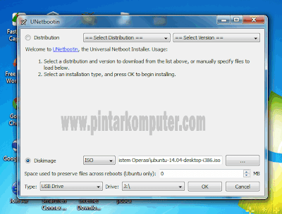 Membuat Bootable Linux Di Flahsdisk Menggunakan Software UNetBootin