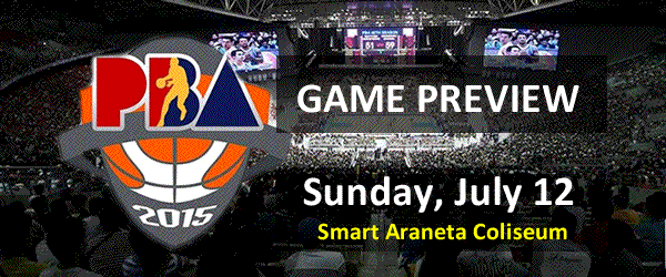 List of PBA Games Sunday July 12, 2015 @ Smart Araneta Coliseum