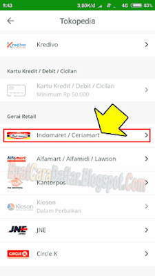 cara bayar tokopedia lewat indomaret