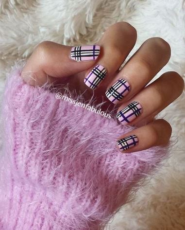 Plaid Nail Art 