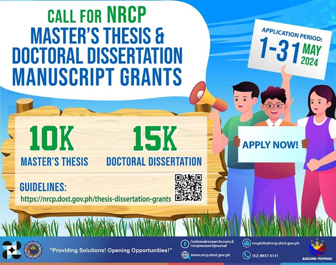 NRCP Master's Thesis & Doctoral Dissertation Manuscript Grants 2024 | Apply Now!