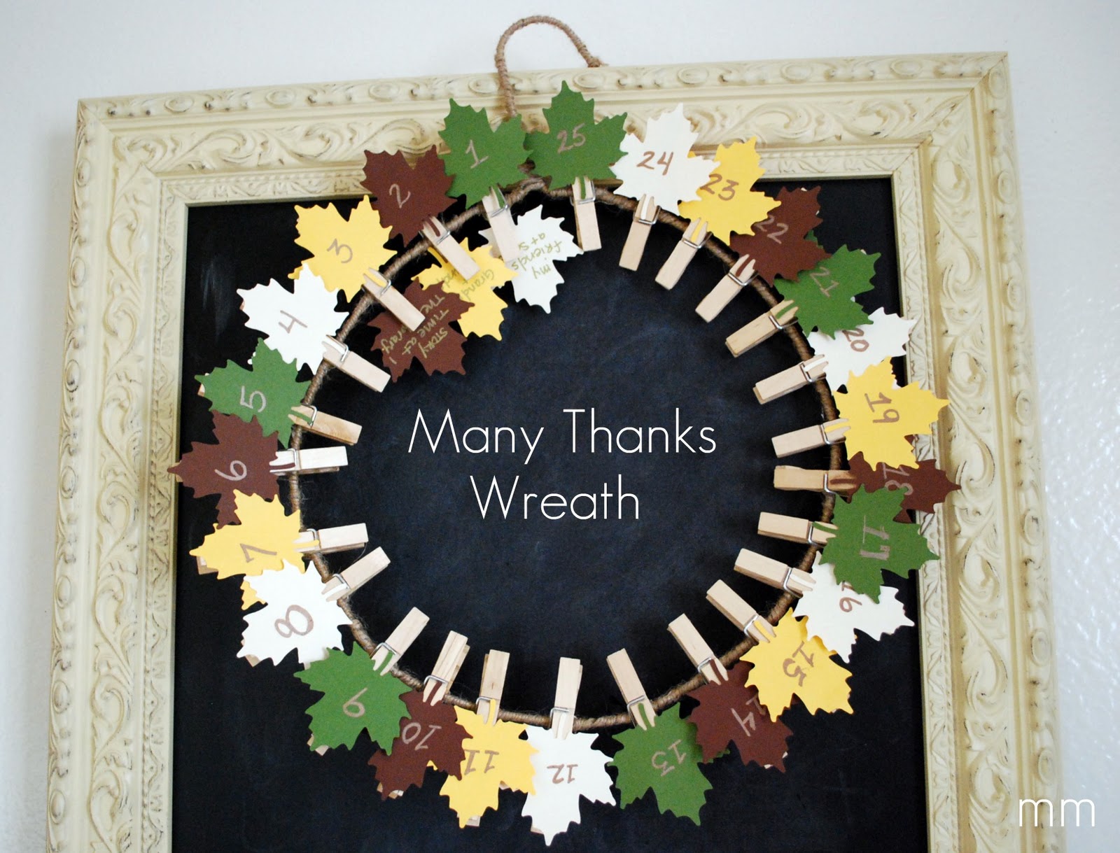 MirandaMade: Thanksgiving Countdown Wreath