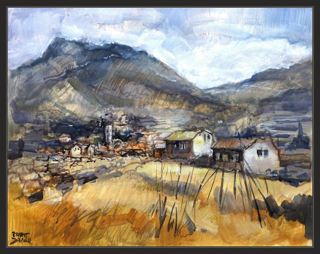 SANT JULIÀ DE CERDANYOLA-PINTURA-PAISATGES-POBLES-BERGUEDÀ-CAMPS-MUNTANYES-PINTURES-CATALUNYA-PINTOR-ERNEST DESCALS