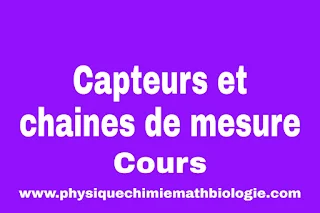 Cours de Capteurs et chaines de mesure PDF