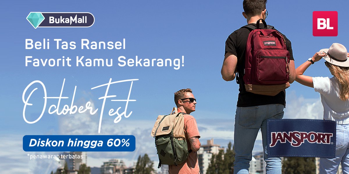 Bukalapak - Promo Diskon s.d 60% Produk Tas Jansport 