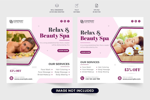 Beauty massage service poster design free download
