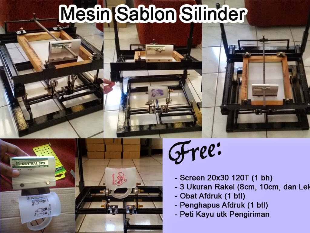 Jual Mesin Sablon  Silinder Mesin Sablon  Gelas Manual Type 