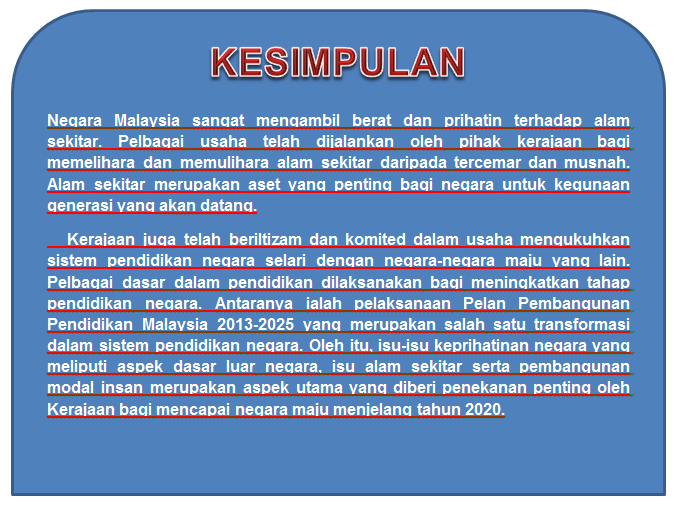 KESIMPULAN  PENGAJIAN MALAYSIA