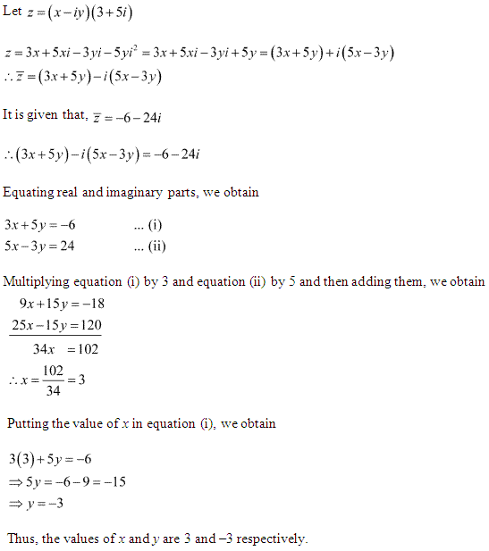 Solutions Class 11 Maths Chapter-5 (Complex Numbers and Quadratic Equations)Miscellaneous Exercise