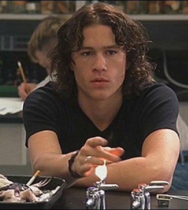 I imagined Heath Ledger his look in 10 things I hate about you