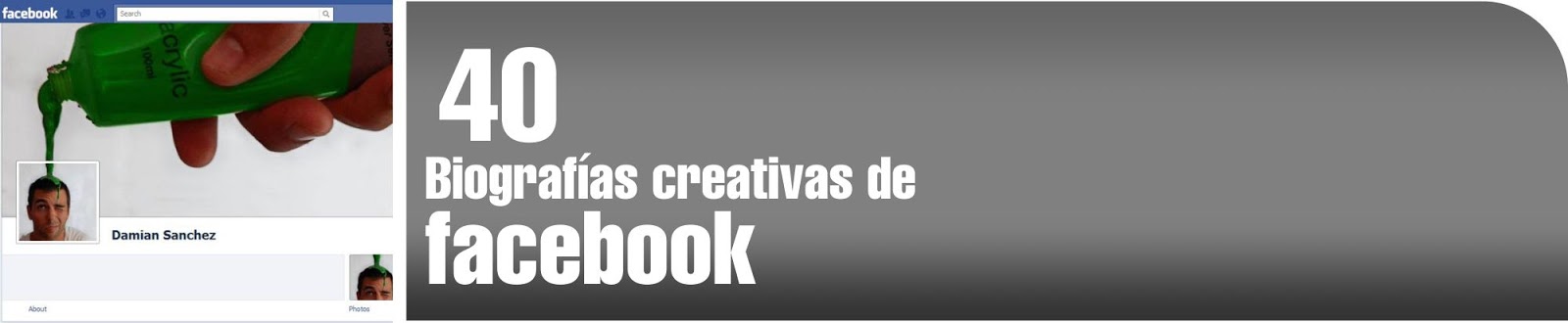 Biografías creativas de facebook para tu inspiración