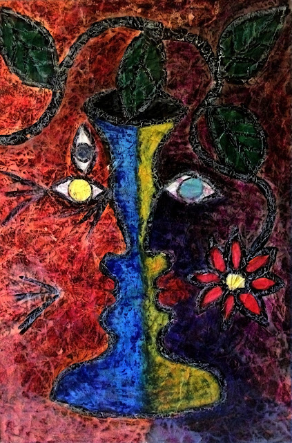 THIRD EYE, by srs, 53 x 35.5 cm pastels, oil crayons and watercolour on art paper