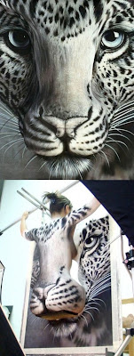 Body painting - tiger 3D